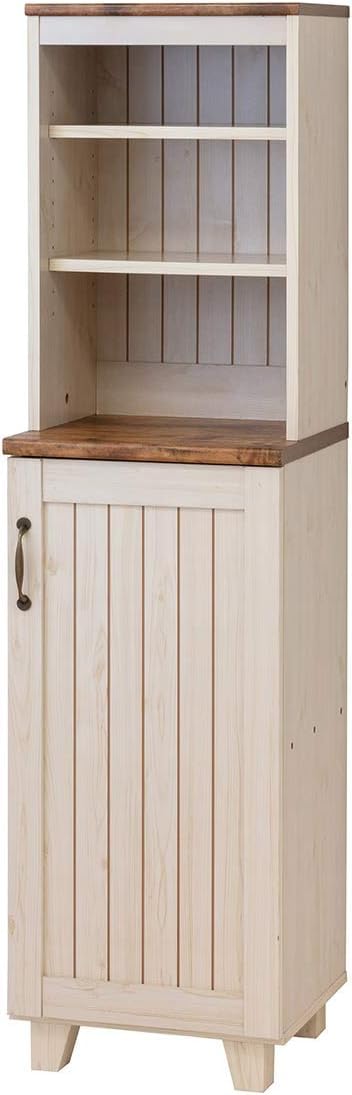 Amazon｜食器棚 ホワイト 幅 40cm カントリー 家具 キャビネット｜食器